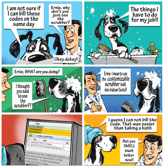 Scrubbing CPT Codes (Ernie Adventures comic)
