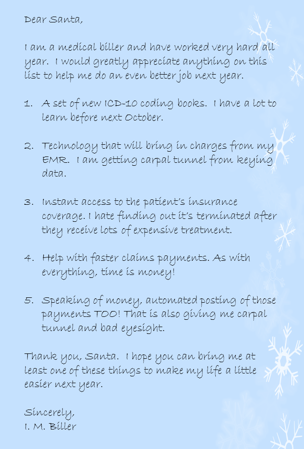 Medical biller wish list