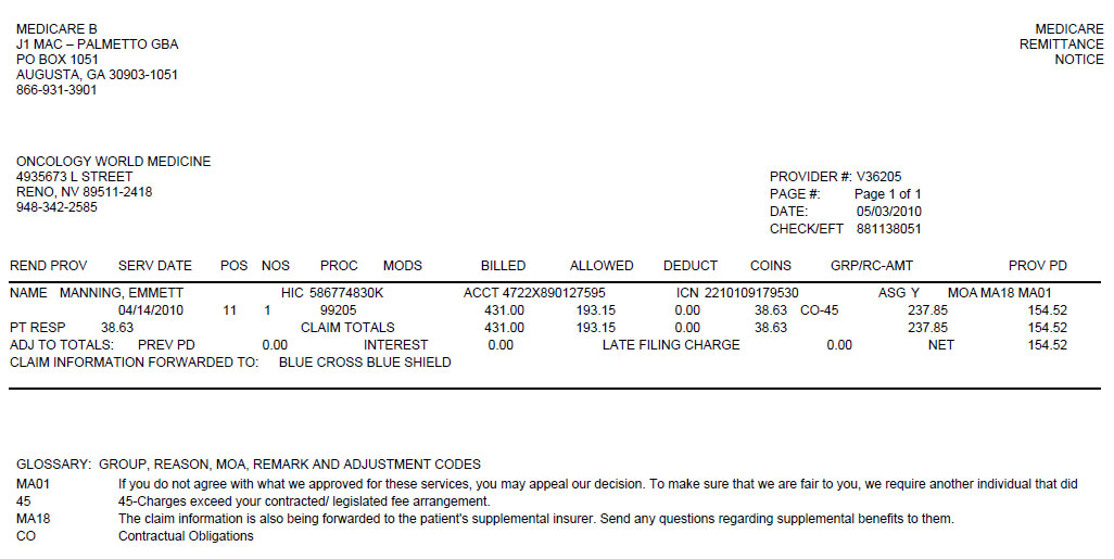 Understanding an EOB and Your Bill - Iridium Suite